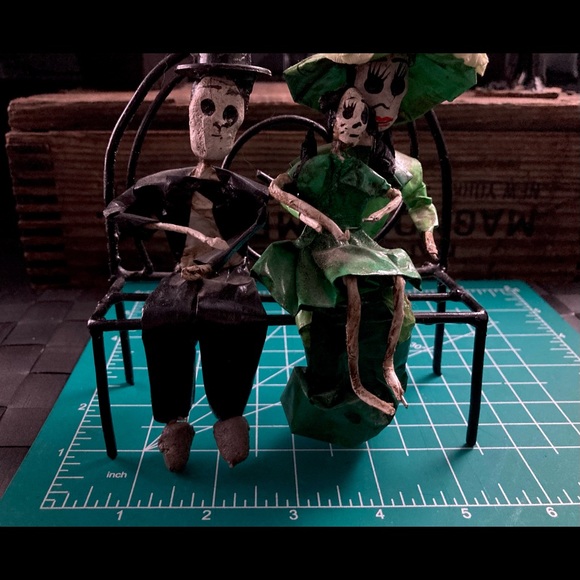 Day of the Dead Paper Maché Catrina Sculptures Dia de los Muertos Halloween - Picture 7 of 16